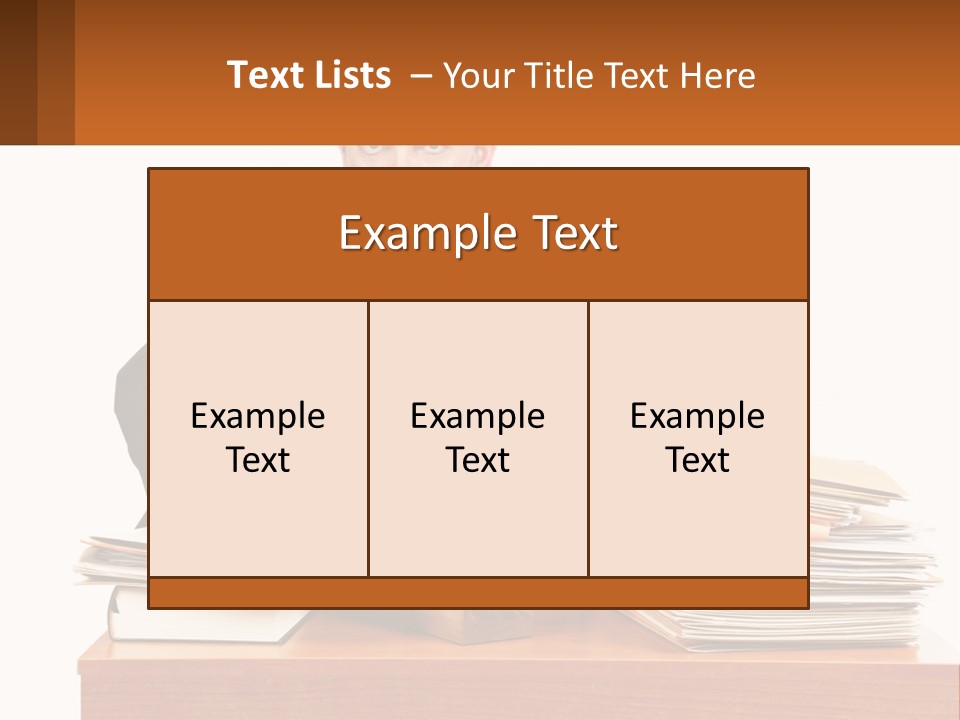 A Judge Sitting At A Desk With A Stack Of Books PowerPoint Template