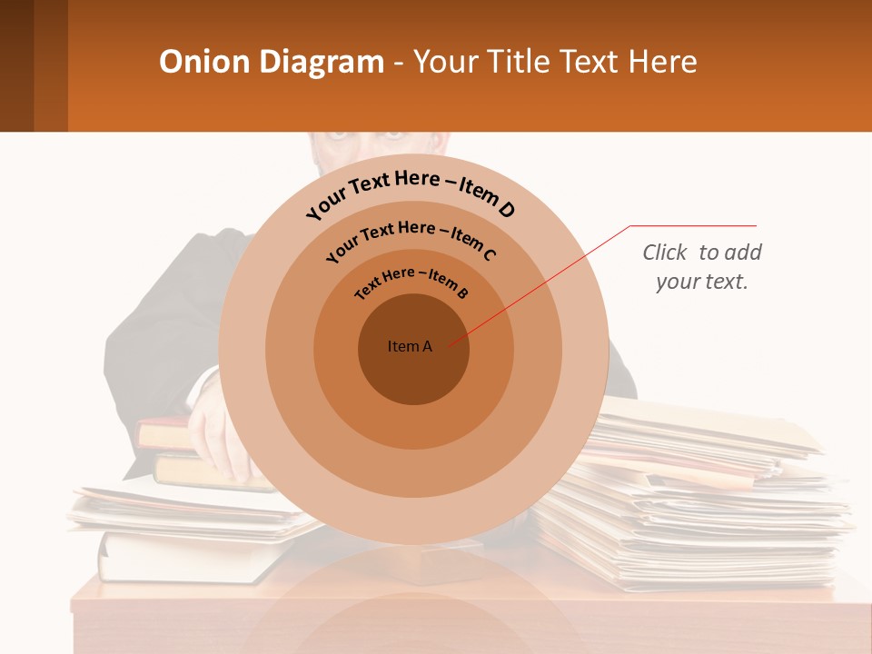 A Judge Sitting At A Desk With A Stack Of Books PowerPoint Template