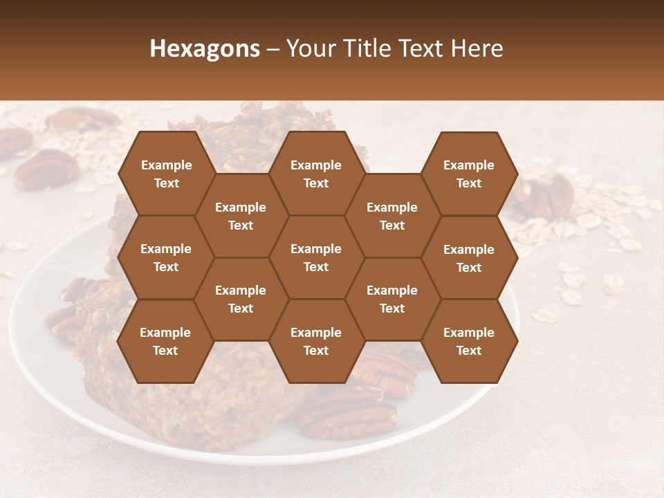 A White Plate Topped With Three Pieces Of Granola PowerPoint Template