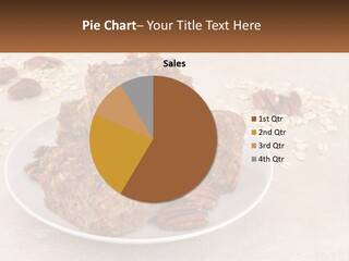 A White Plate Topped With Three Pieces Of Granola PowerPoint Template