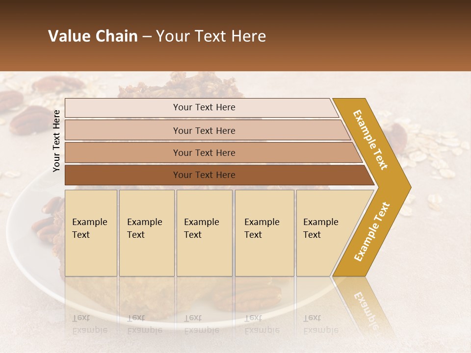 A White Plate Topped With Three Pieces Of Granola PowerPoint Template
