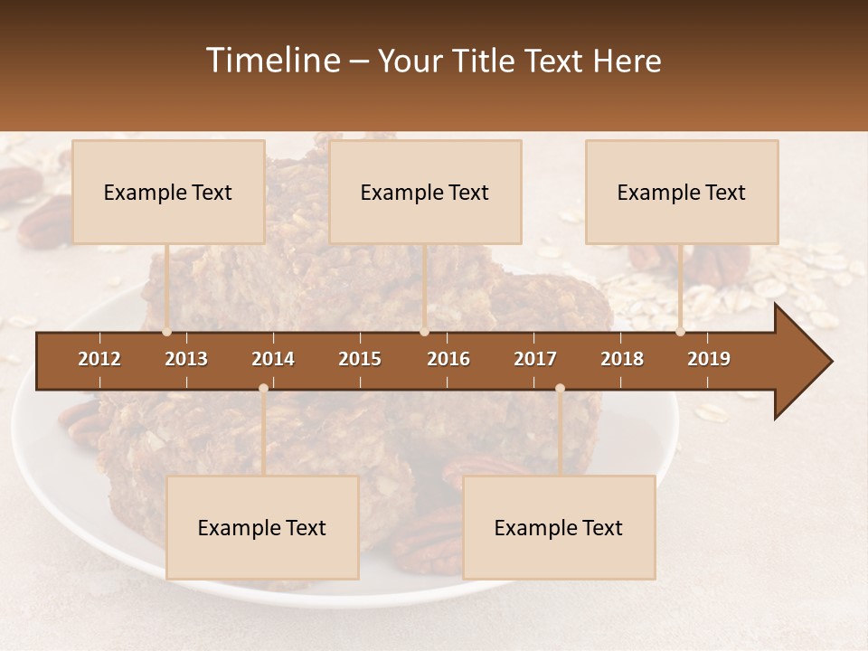 A White Plate Topped With Three Pieces Of Granola PowerPoint Template