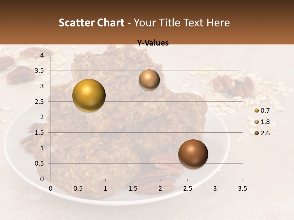 A White Plate Topped With Three Pieces Of Granola PowerPoint Template
