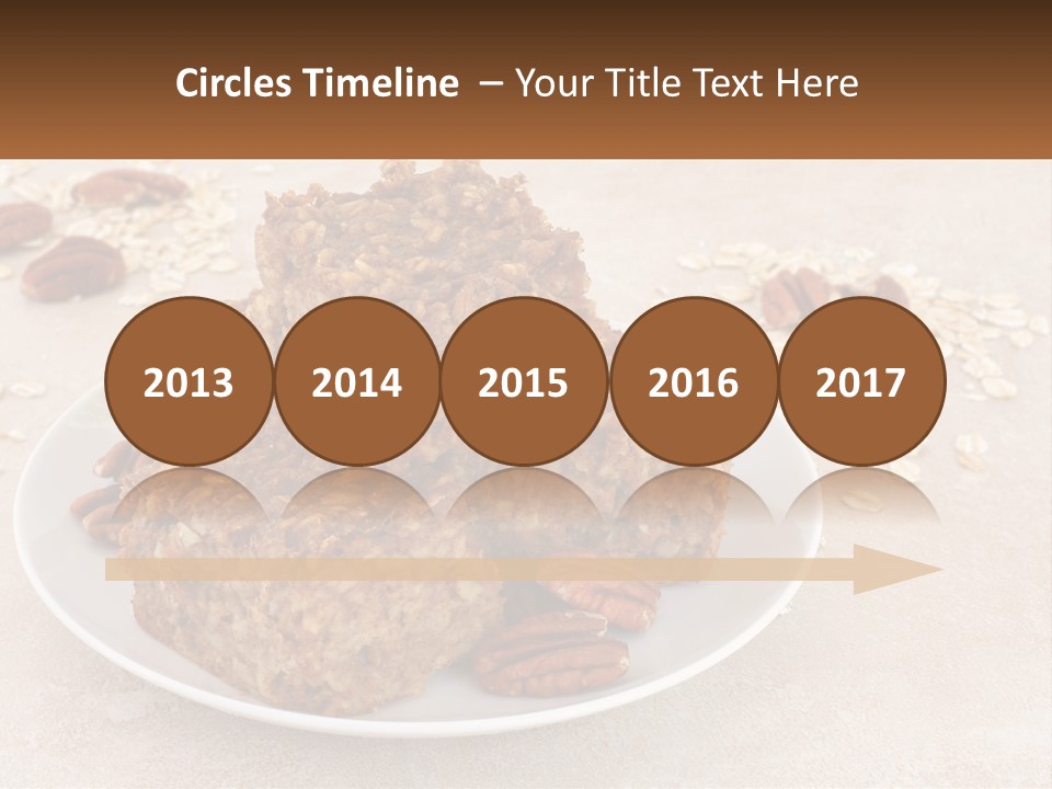 A White Plate Topped With Three Pieces Of Granola PowerPoint Template