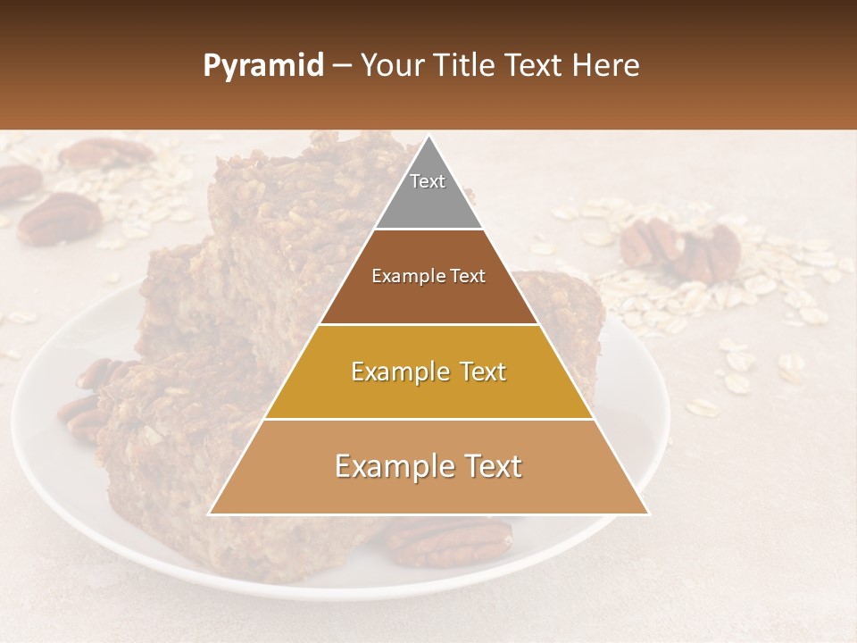 A White Plate Topped With Three Pieces Of Granola PowerPoint Template
