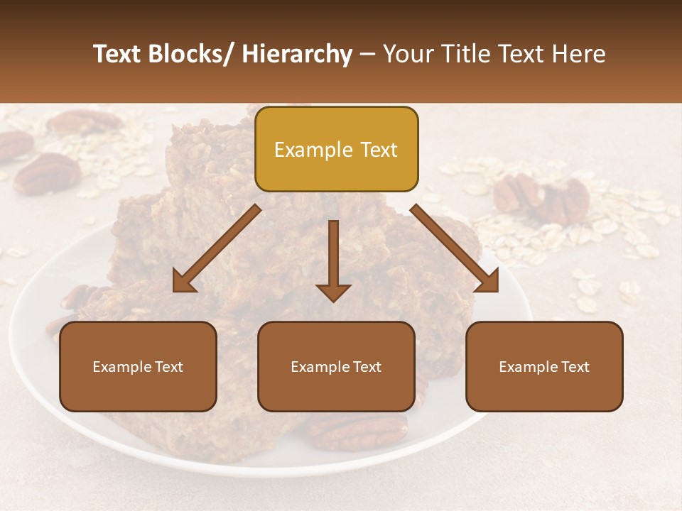 A White Plate Topped With Three Pieces Of Granola PowerPoint Template