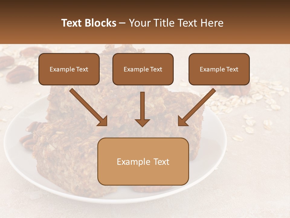 A White Plate Topped With Three Pieces Of Granola PowerPoint Template