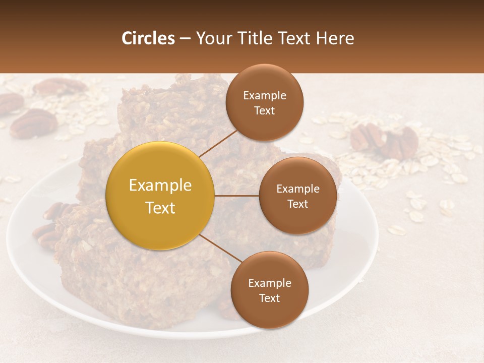 A White Plate Topped With Three Pieces Of Granola PowerPoint Template