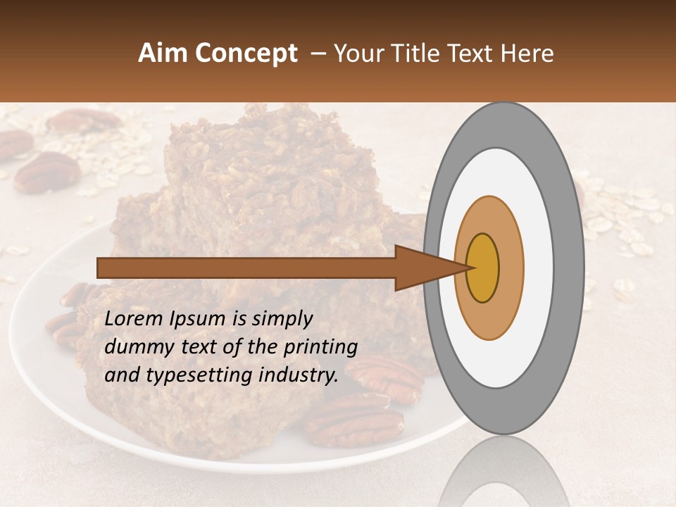 A White Plate Topped With Three Pieces Of Granola PowerPoint Template