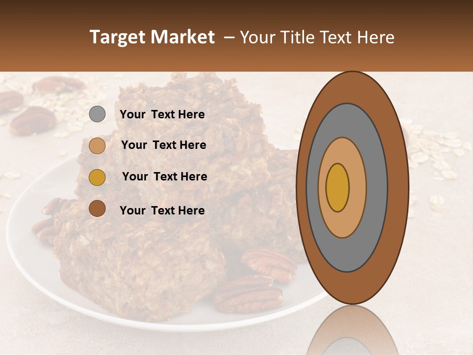 A White Plate Topped With Three Pieces Of Granola PowerPoint Template