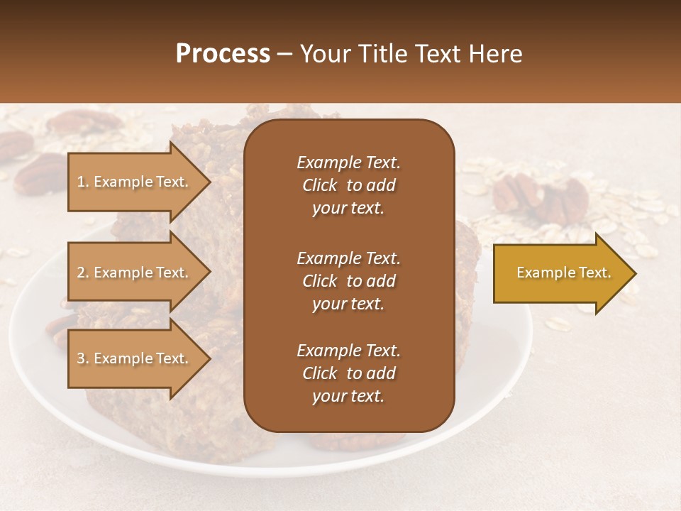 A White Plate Topped With Three Pieces Of Granola PowerPoint Template