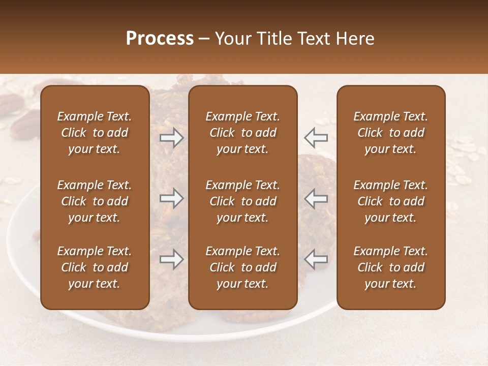 A White Plate Topped With Three Pieces Of Granola PowerPoint Template