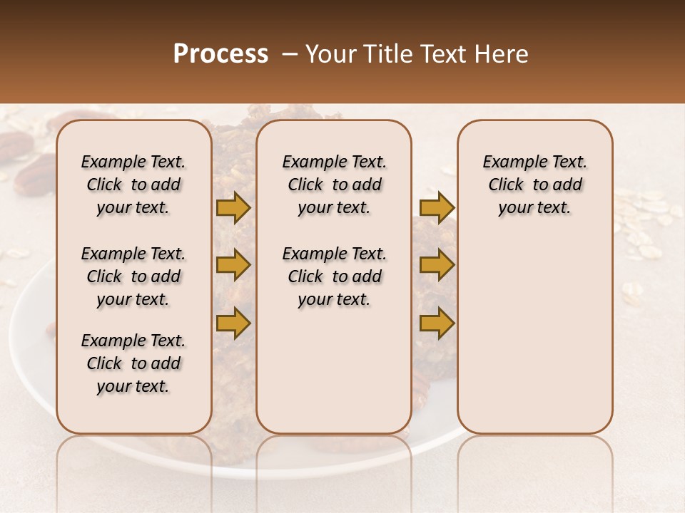 A White Plate Topped With Three Pieces Of Granola PowerPoint Template