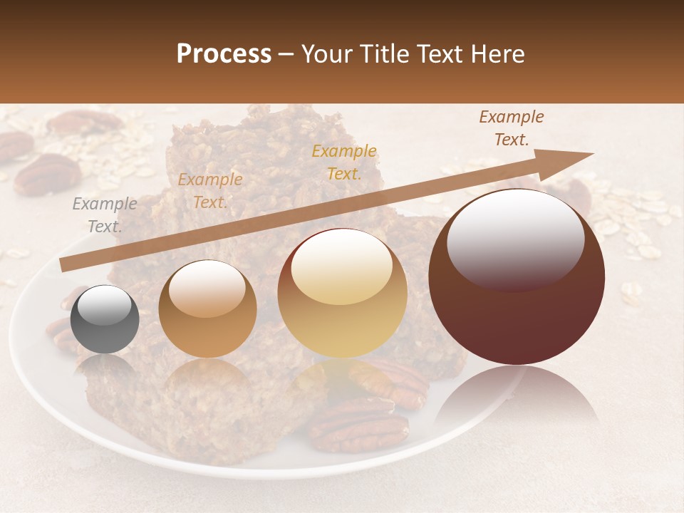 A White Plate Topped With Three Pieces Of Granola PowerPoint Template
