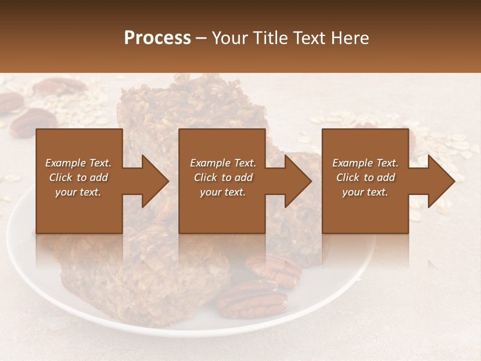 A White Plate Topped With Three Pieces Of Granola PowerPoint Template