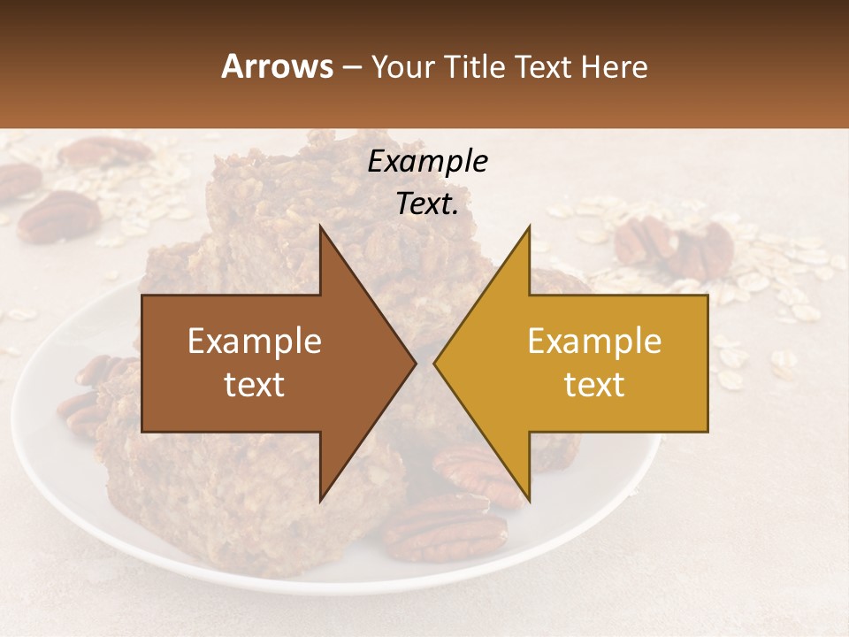 A White Plate Topped With Three Pieces Of Granola PowerPoint Template