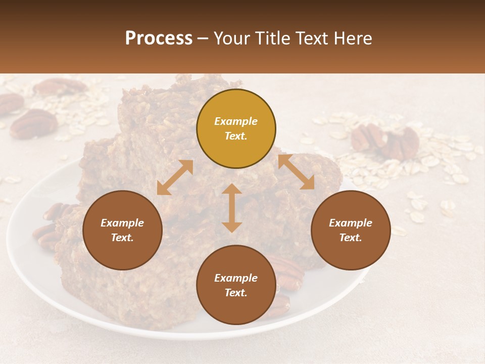 A White Plate Topped With Three Pieces Of Granola PowerPoint Template