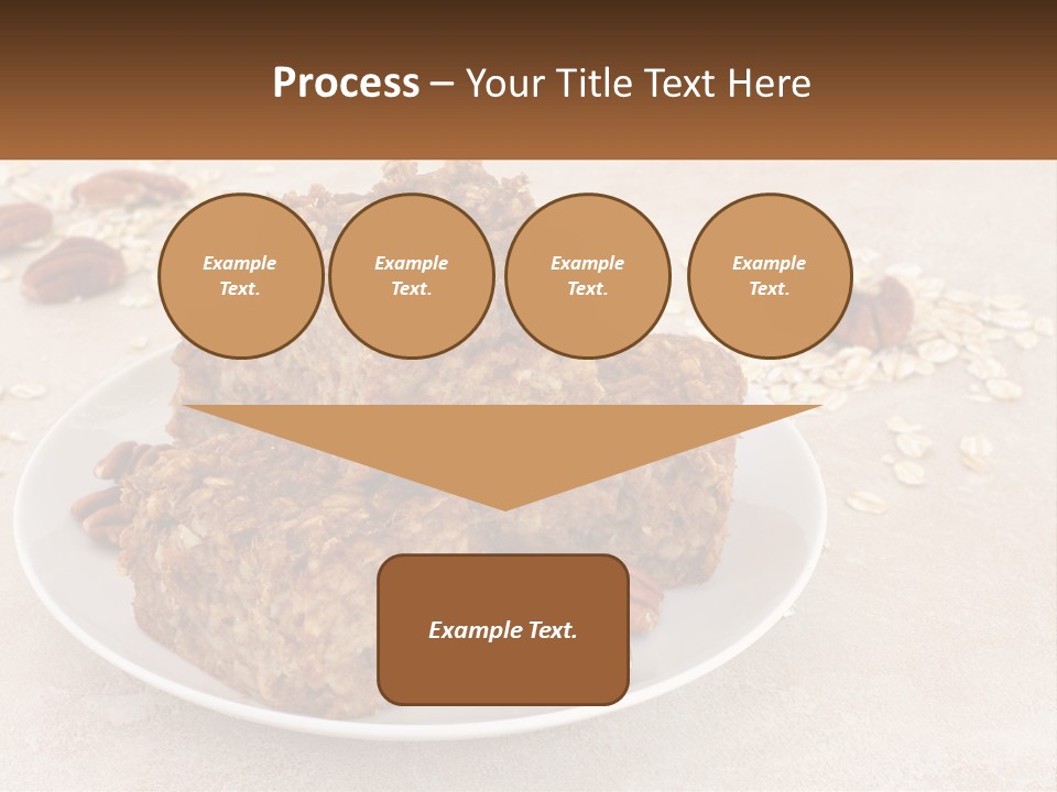 A White Plate Topped With Three Pieces Of Granola PowerPoint Template