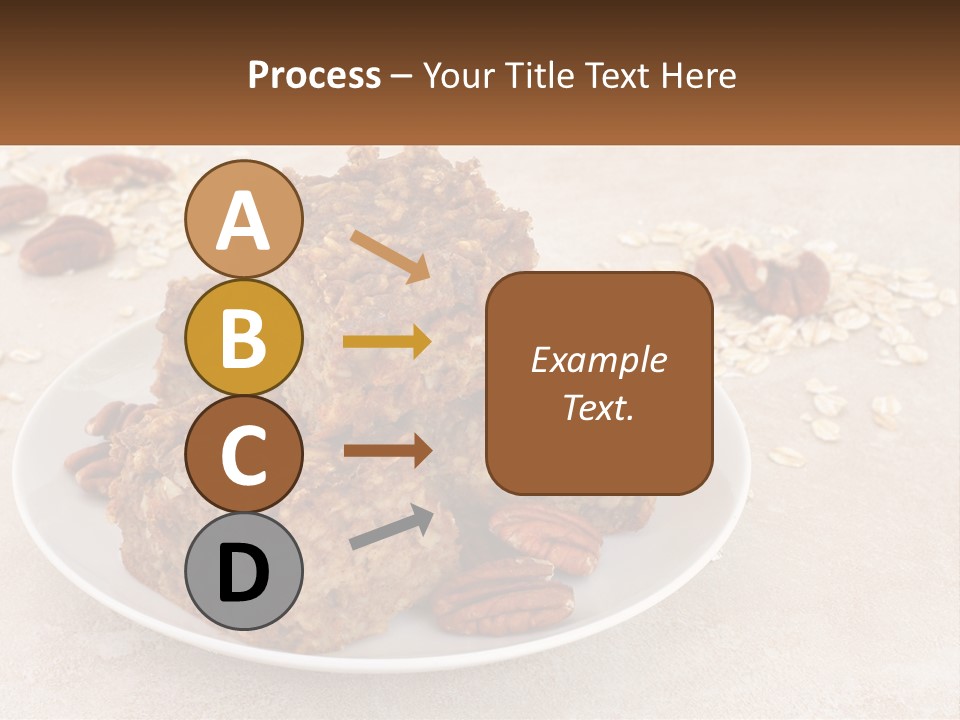 A White Plate Topped With Three Pieces Of Granola PowerPoint Template