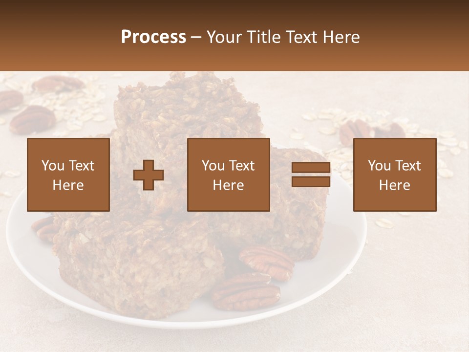 A White Plate Topped With Three Pieces Of Granola PowerPoint Template