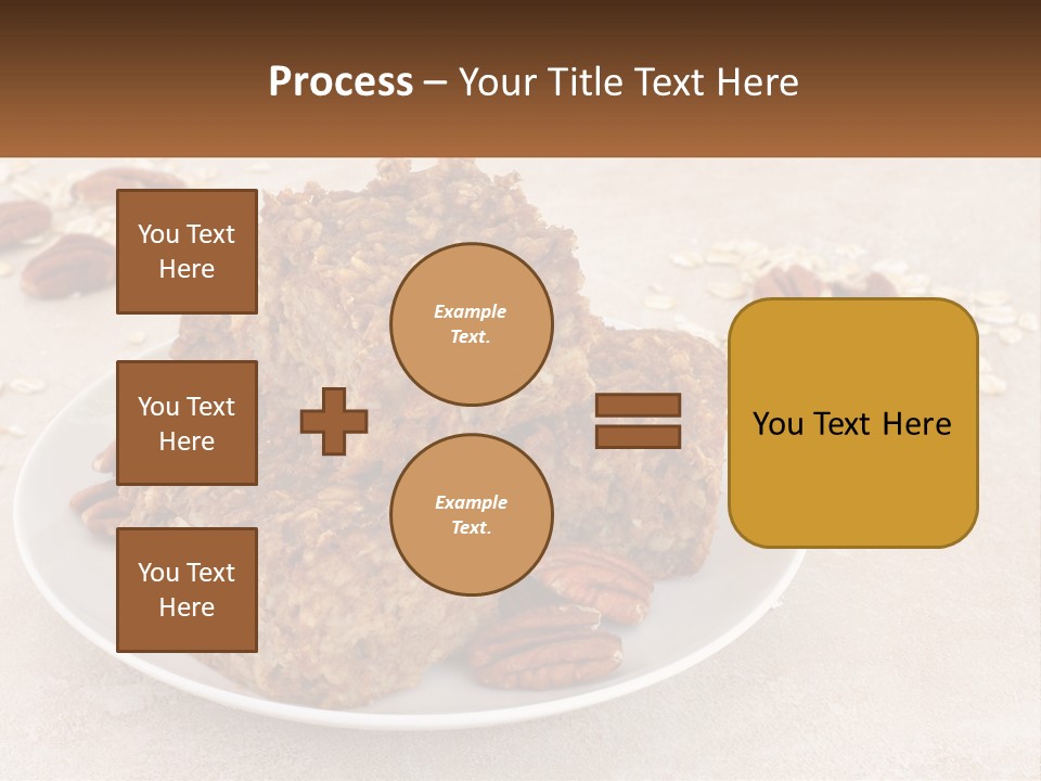 A White Plate Topped With Three Pieces Of Granola PowerPoint Template