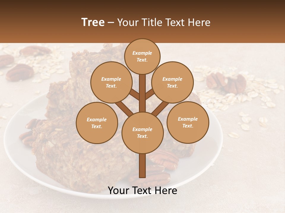 A White Plate Topped With Three Pieces Of Granola PowerPoint Template