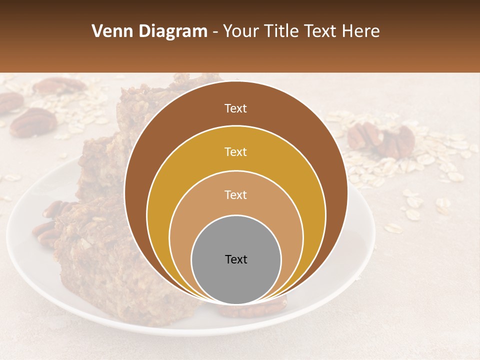 A White Plate Topped With Three Pieces Of Granola PowerPoint Template