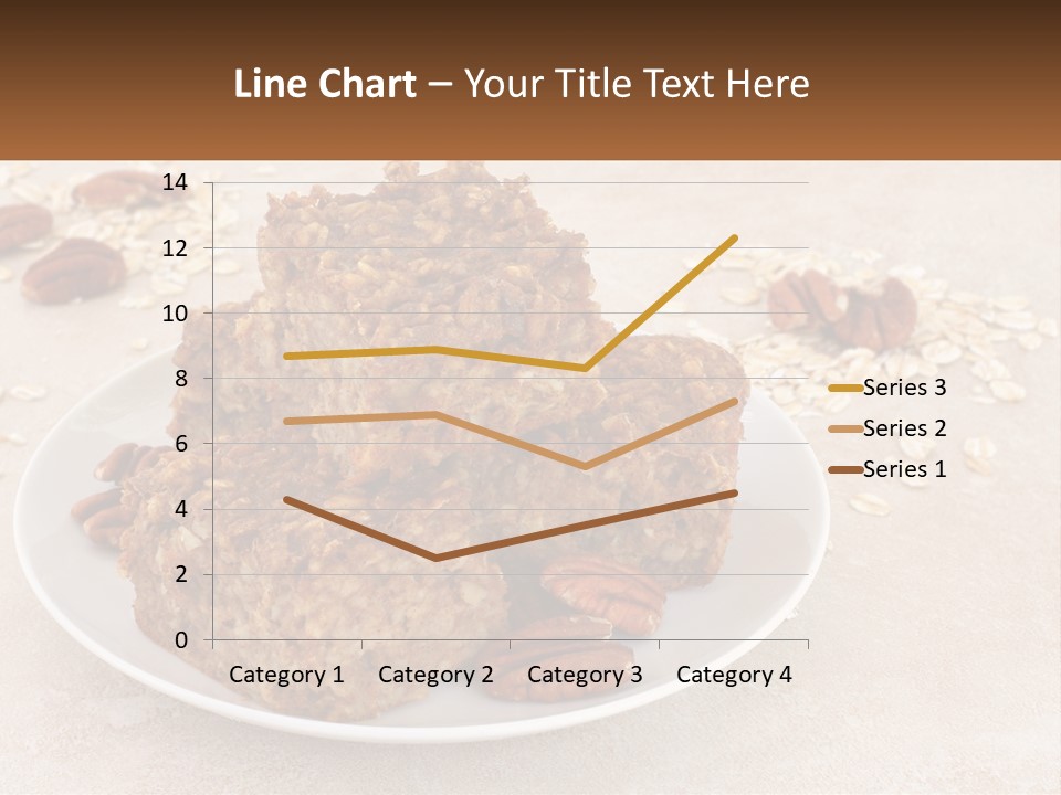 A White Plate Topped With Three Pieces Of Granola PowerPoint Template