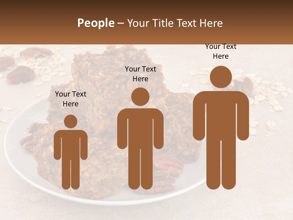 A White Plate Topped With Three Pieces Of Granola PowerPoint Template