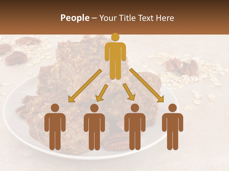 A White Plate Topped With Three Pieces Of Granola PowerPoint Template