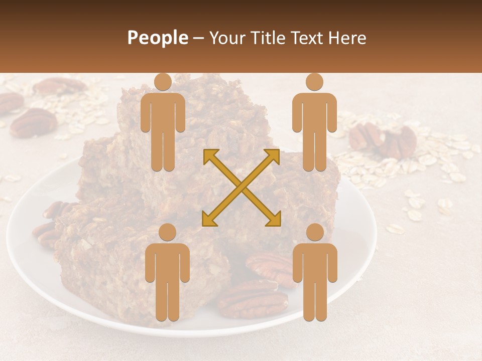A White Plate Topped With Three Pieces Of Granola PowerPoint Template