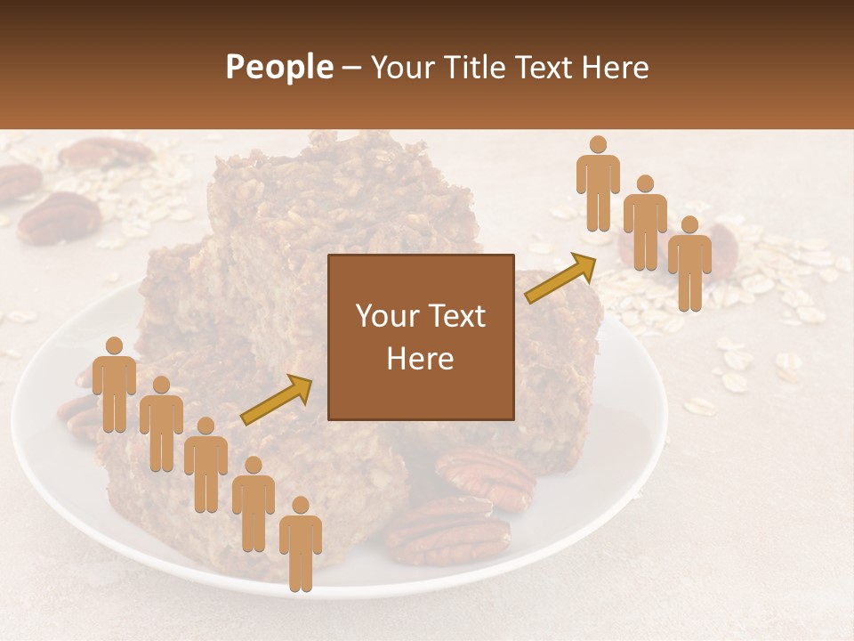 A White Plate Topped With Three Pieces Of Granola PowerPoint Template