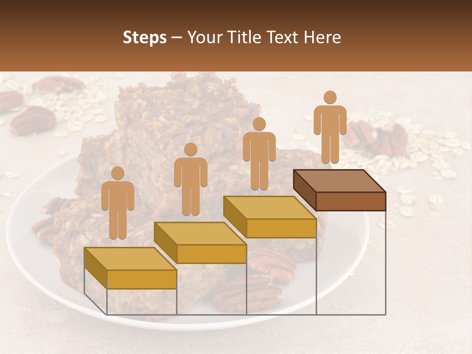 A White Plate Topped With Three Pieces Of Granola PowerPoint Template