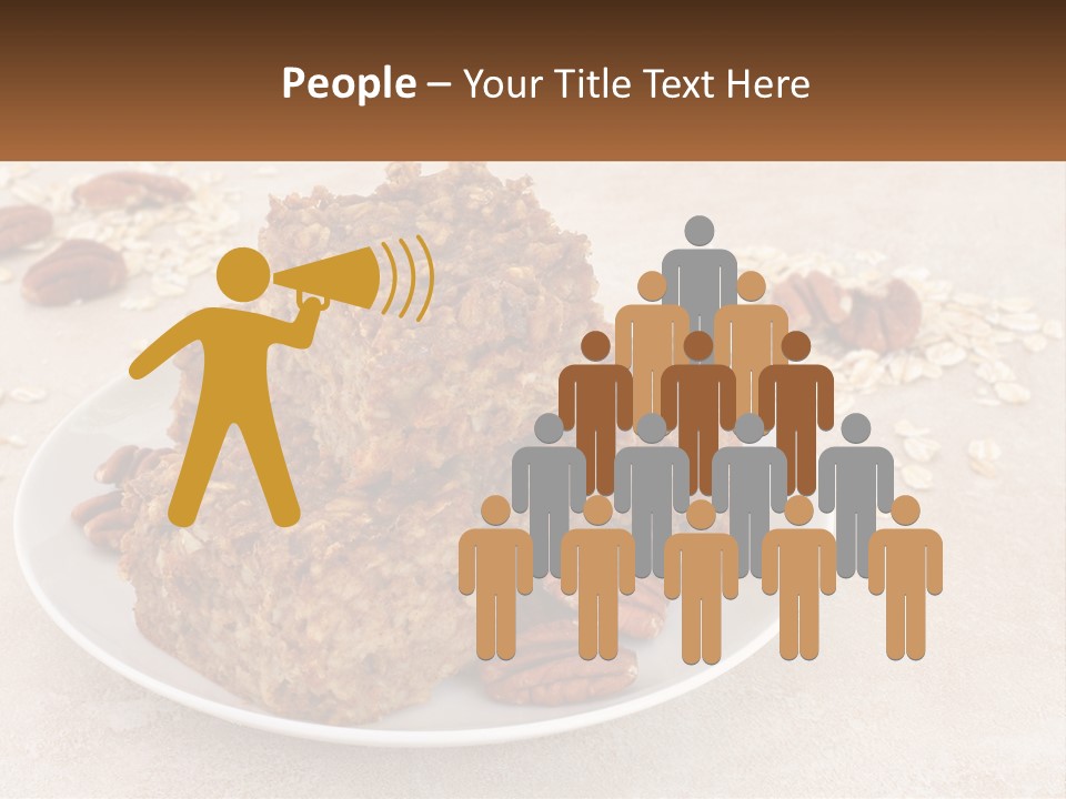 A White Plate Topped With Three Pieces Of Granola PowerPoint Template