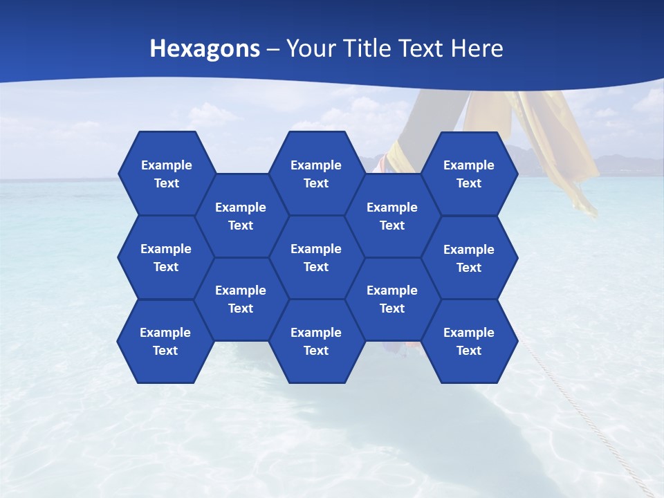 A Boat In The Water With A Blue Sky In The Background PowerPoint Template