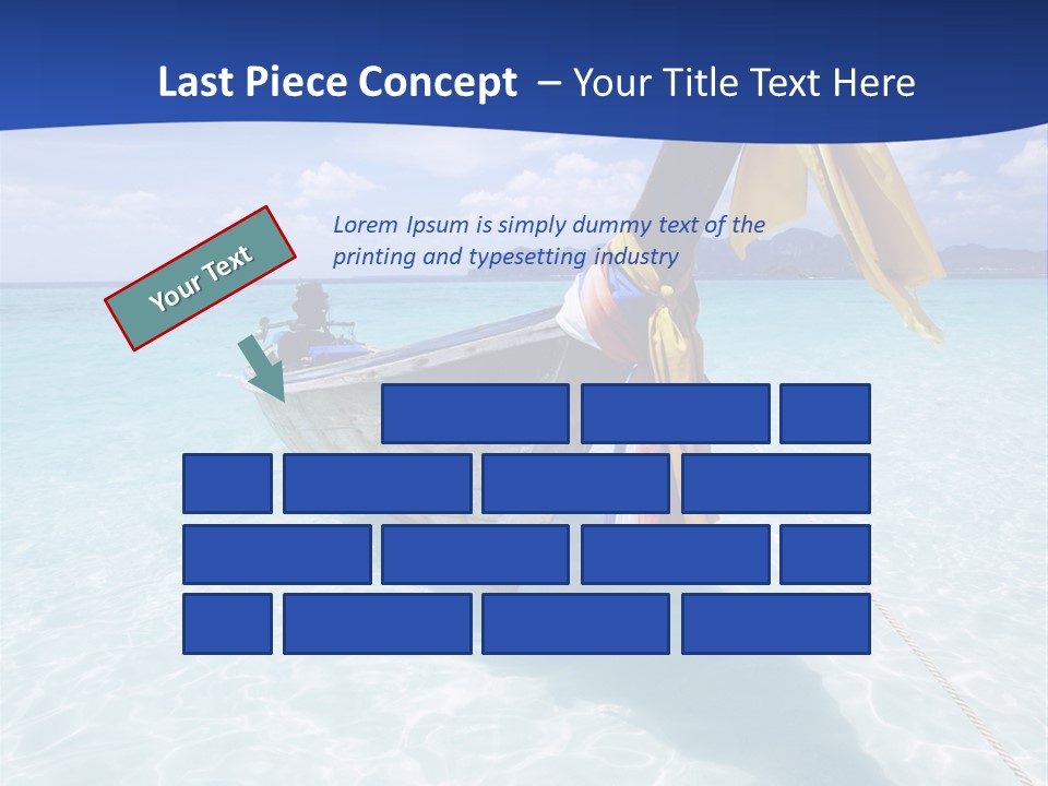 A Boat In The Water With A Blue Sky In The Background PowerPoint Template