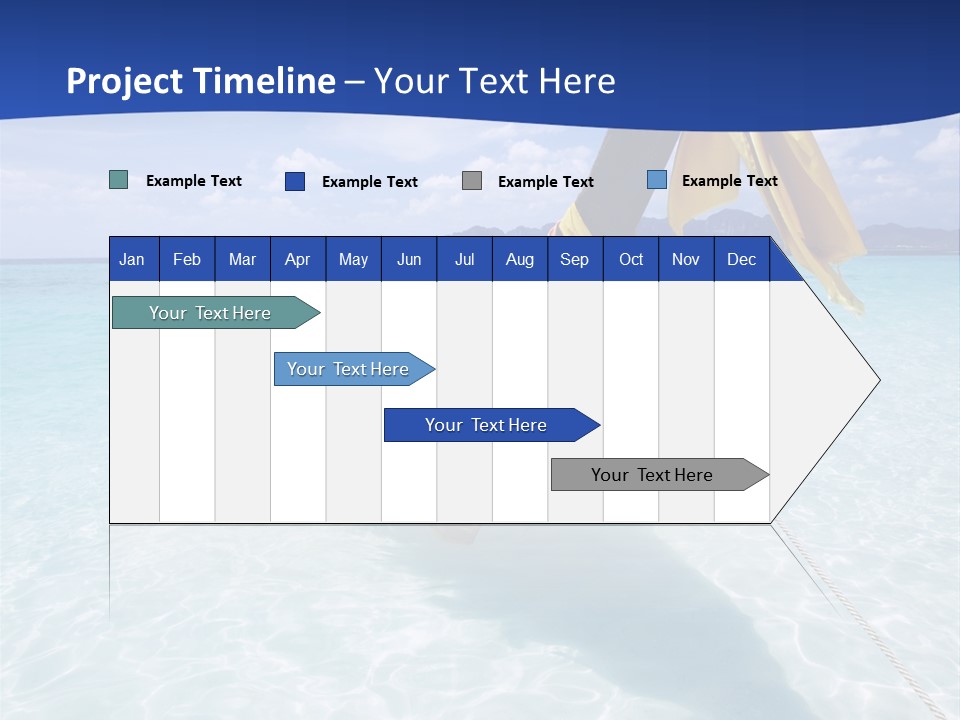 A Boat In The Water With A Blue Sky In The Background PowerPoint Template