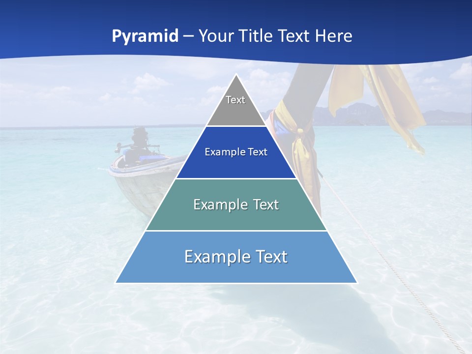 A Boat In The Water With A Blue Sky In The Background PowerPoint Template