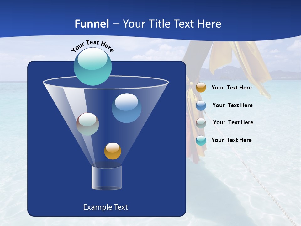 A Boat In The Water With A Blue Sky In The Background PowerPoint Template