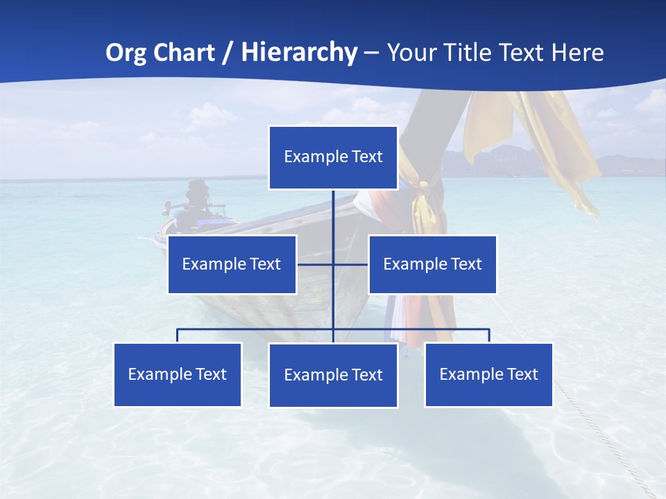 A Boat In The Water With A Blue Sky In The Background PowerPoint Template