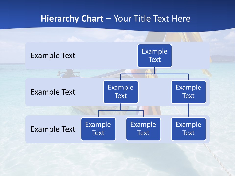 A Boat In The Water With A Blue Sky In The Background PowerPoint Template