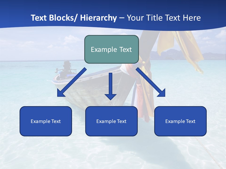 A Boat In The Water With A Blue Sky In The Background PowerPoint Template