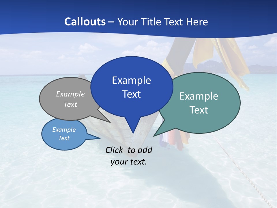 A Boat In The Water With A Blue Sky In The Background PowerPoint Template