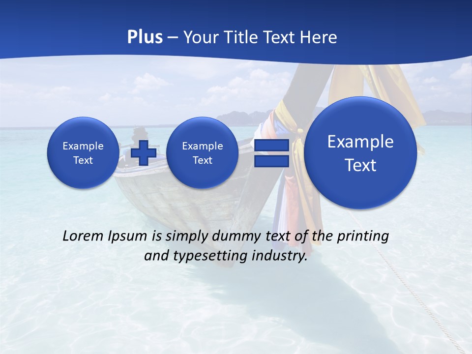 A Boat In The Water With A Blue Sky In The Background PowerPoint Template