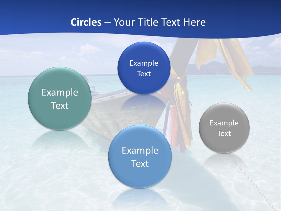 A Boat In The Water With A Blue Sky In The Background PowerPoint Template