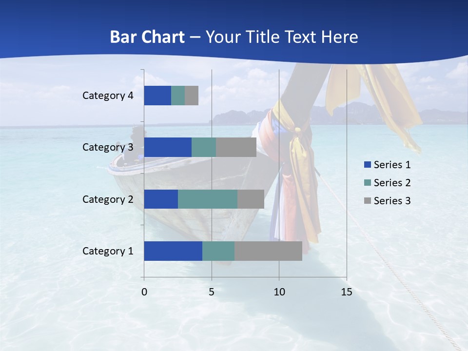 A Boat In The Water With A Blue Sky In The Background PowerPoint Template