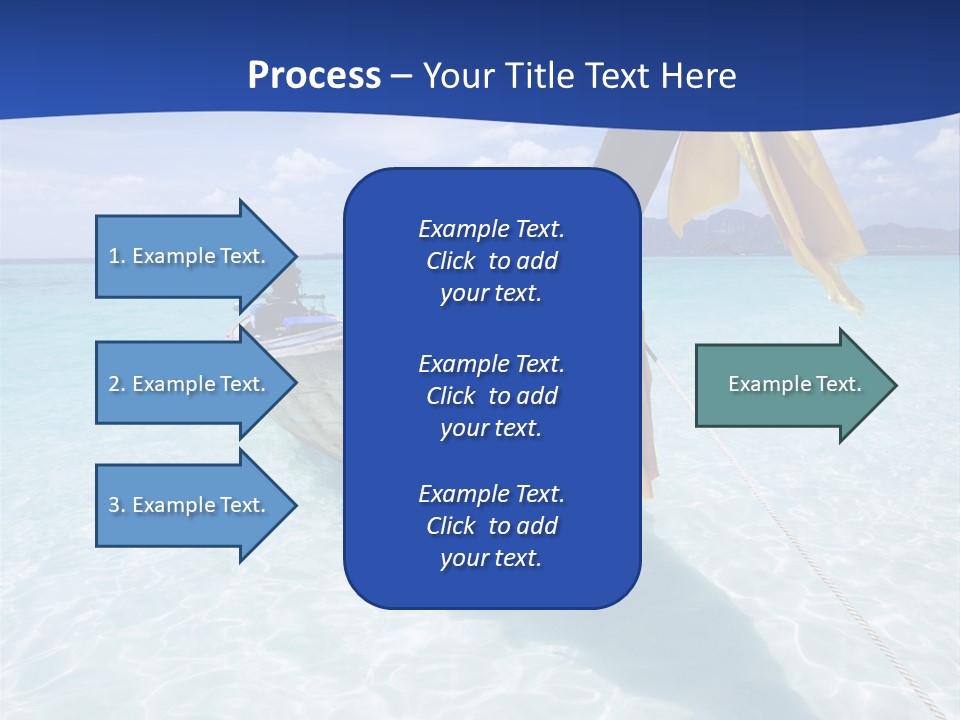 A Boat In The Water With A Blue Sky In The Background PowerPoint Template