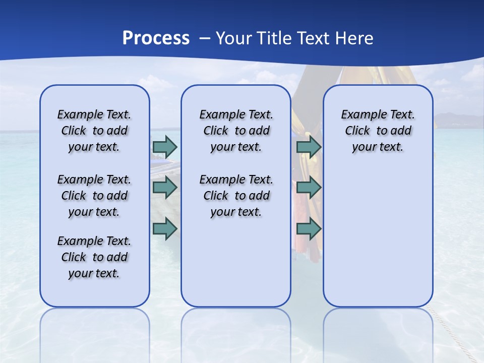 A Boat In The Water With A Blue Sky In The Background PowerPoint Template