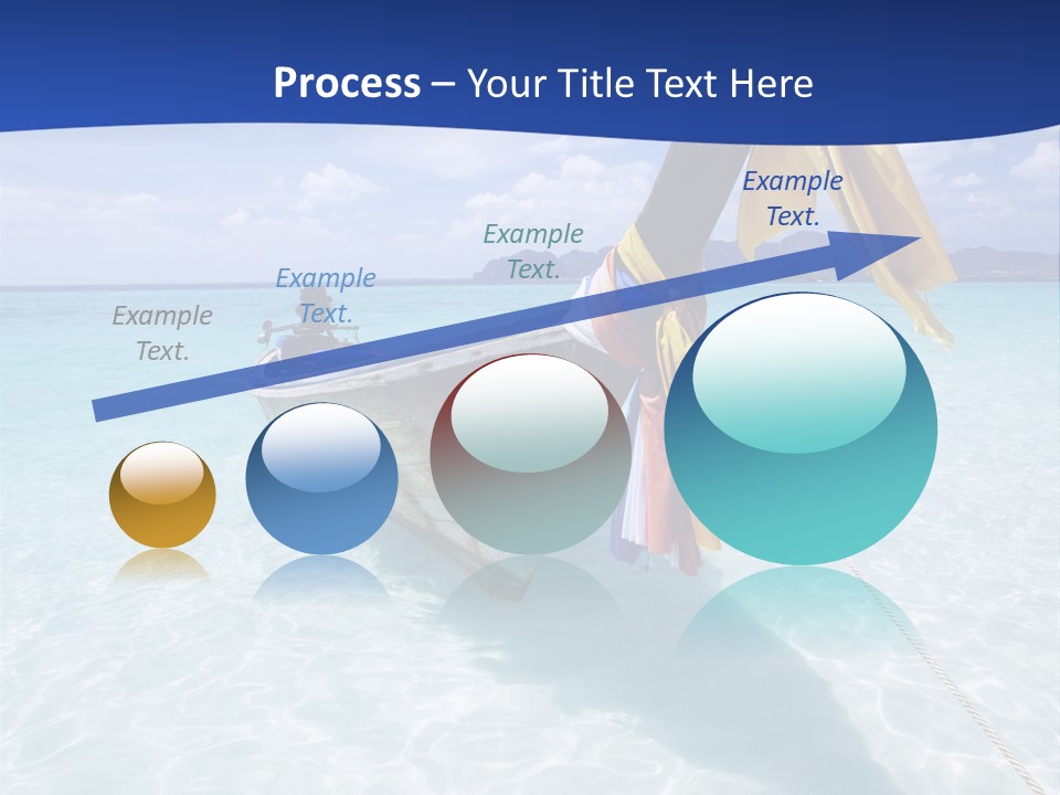 A Boat In The Water With A Blue Sky In The Background PowerPoint Template