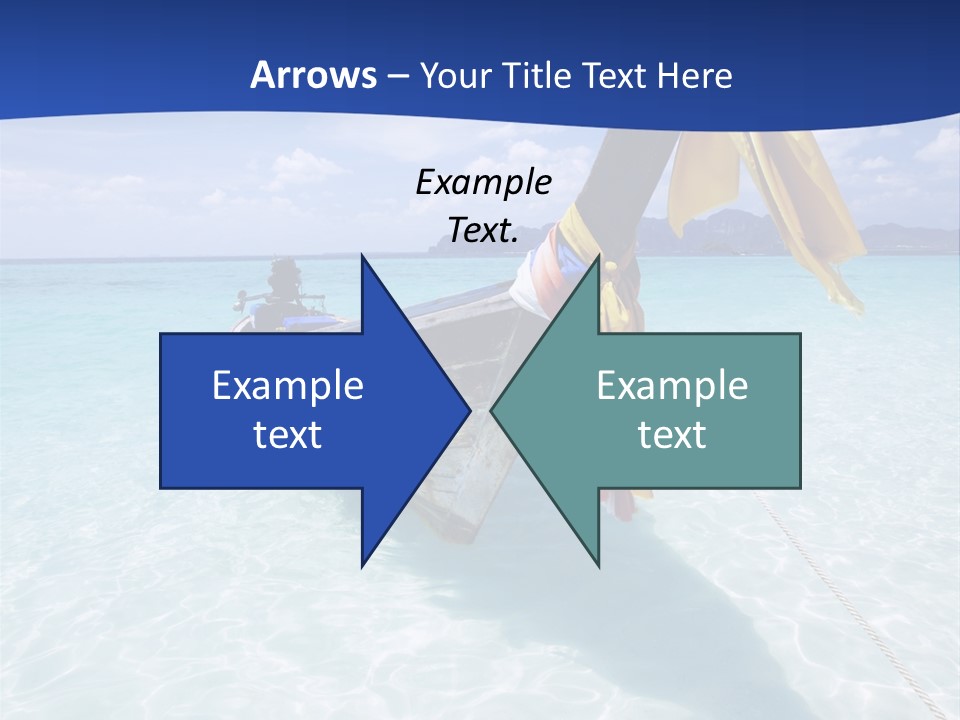 A Boat In The Water With A Blue Sky In The Background PowerPoint Template